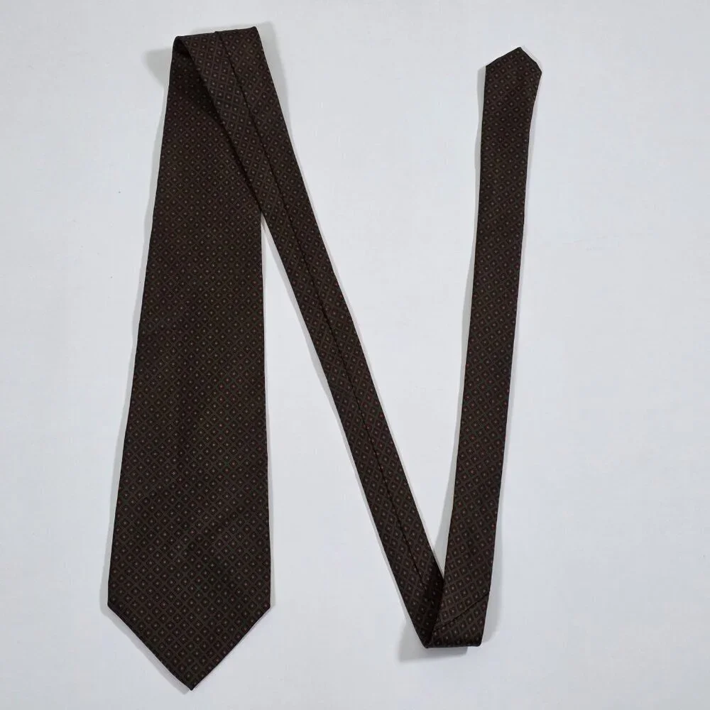 Polo Ralph Lauren Silk Tie Geo Print Preppy Office Hand Finished USA W 4